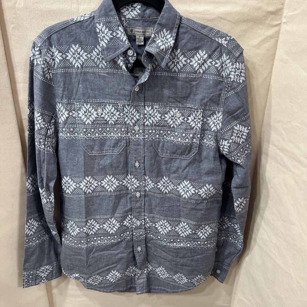Charles And A Half Long Sleeve Button Up Shirt Small‎ New NWT
